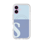 スリムプロテクションプレミアムケース with MagSafe［ オリジナル - initial two tone - S blue ］