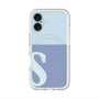 スリムプロテクションプレミアムケース with MagSafe［ オリジナル - initial two tone - S blue ］