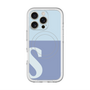 スリムプロテクションプレミアムケース with MagSafe［ オリジナル - initial two tone - S blue ］
