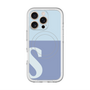 スリムプロテクションプレミアムケース with MagSafe［ オリジナル - initial two tone - S blue ］