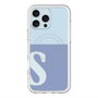 スリムプロテクションプレミアムケース with MagSafe［ オリジナル - initial two tone - S blue ］