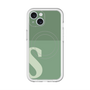 スリムプロテクションプレミアムケース with MagSafe［ オリジナル - initial two tone - S green ］
