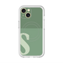 スリムプロテクションプレミアムケース with MagSafe［ オリジナル - initial two tone - S green ］