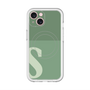 スリムプロテクションプレミアムケース with MagSafe［ オリジナル - initial two tone - S green ］