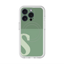 スリムプロテクションプレミアムケース with MagSafe［ オリジナル - initial two tone - S green ］