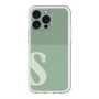 スリムプロテクションプレミアムケース with MagSafe［ オリジナル - initial two tone - S green ］