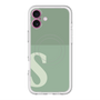 スリムプロテクションプレミアムケース with MagSafe［ オリジナル - initial two tone - S green ］
