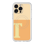 スリムプロテクションプレミアムケース with MagSafe［ オリジナル - initial two tone - T orange ］