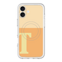 スリムプロテクションプレミアムケース with MagSafe［ オリジナル - initial two tone - T orange ］