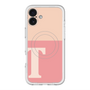 スリムプロテクションプレミアムケース with MagSafe［ オリジナル - initial two tone - T pink ］