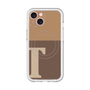 スリムプロテクションプレミアムケース with MagSafe［ オリジナル - initial two tone - T brown ］
