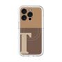 スリムプロテクションプレミアムケース with MagSafe［ オリジナル - initial two tone - T brown ］
