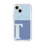 スリムプロテクションプレミアムケース with MagSafe［ オリジナル - initial two tone - T blue ］