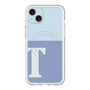 スリムプロテクションプレミアムケース with MagSafe［ オリジナル - initial two tone - T blue ］