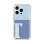 スリムプロテクションプレミアムケース with MagSafe［ オリジナル - initial two tone - T blue ］