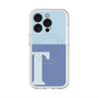 スリムプロテクションプレミアムケース with MagSafe［ オリジナル - initial two tone - T blue ］
