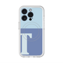スリムプロテクションプレミアムケース with MagSafe［ オリジナル - initial two tone - T blue ］