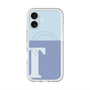 スリムプロテクションプレミアムケース with MagSafe［ オリジナル - initial two tone - T blue ］