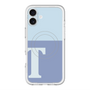 スリムプロテクションプレミアムケース with MagSafe［ オリジナル - initial two tone - T blue ］