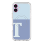 スリムプロテクションプレミアムケース with MagSafe［ オリジナル - initial two tone - T blue ］