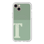 スリムプロテクションプレミアムケース with MagSafe［ オリジナル - initial two tone - T green ］