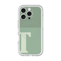 スリムプロテクションプレミアムケース with MagSafe［ オリジナル - initial two tone - T green ］