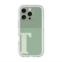 スリムプロテクションプレミアムケース with MagSafe［ オリジナル - initial two tone - T green ］