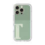 スリムプロテクションプレミアムケース with MagSafe［ オリジナル - initial two tone - T green ］