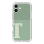 スリムプロテクションプレミアムケース with MagSafe［ オリジナル - initial two tone - T green ］