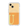 スリムプロテクションプレミアムケース with MagSafe［ オリジナル - initial two tone - U orange ］