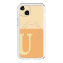 スリムプロテクションプレミアムケース with MagSafe［ オリジナル - initial two tone - U orange ］
