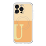 スリムプロテクションプレミアムケース with MagSafe［ オリジナル - initial two tone - U orange ］