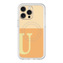 スリムプロテクションプレミアムケース with MagSafe［ オリジナル - initial two tone - U orange ］