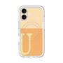 スリムプロテクションプレミアムケース with MagSafe［ オリジナル - initial two tone - U orange ］