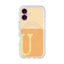 スリムプロテクションプレミアムケース with MagSafe［ オリジナル - initial two tone - U orange ］