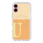 スリムプロテクションプレミアムケース with MagSafe［ オリジナル - initial two tone - U orange ］