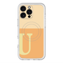 スリムプロテクションプレミアムケース with MagSafe［ オリジナル - initial two tone - U orange ］