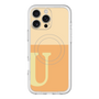 スリムプロテクションプレミアムケース with MagSafe［ オリジナル - initial two tone - U orange ］