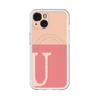 スリムプロテクションプレミアムケース with MagSafe［ オリジナル - initial two tone - U pink ］