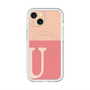 スリムプロテクションプレミアムケース with MagSafe［ オリジナル - initial two tone - U pink ］