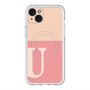 スリムプロテクションプレミアムケース with MagSafe［ オリジナル - initial two tone - U pink ］