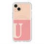 スリムプロテクションプレミアムケース with MagSafe［ オリジナル - initial two tone - U pink ］