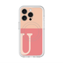 スリムプロテクションプレミアムケース with MagSafe［ オリジナル - initial two tone - U pink ］