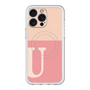 スリムプロテクションプレミアムケース with MagSafe［ オリジナル - initial two tone - U pink ］