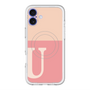 スリムプロテクションプレミアムケース with MagSafe［ オリジナル - initial two tone - U pink ］