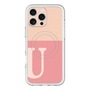 スリムプロテクションプレミアムケース with MagSafe［ オリジナル - initial two tone - U pink ］