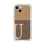 スリムプロテクションプレミアムケース with MagSafe［ オリジナル - initial two tone - U brown ］