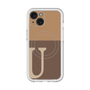 スリムプロテクションプレミアムケース with MagSafe［ オリジナル - initial two tone - U brown ］