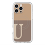 スリムプロテクションプレミアムケース with MagSafe［ オリジナル - initial two tone - U brown ］