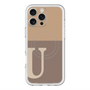スリムプロテクションプレミアムケース with MagSafe［ オリジナル - initial two tone - U brown ］